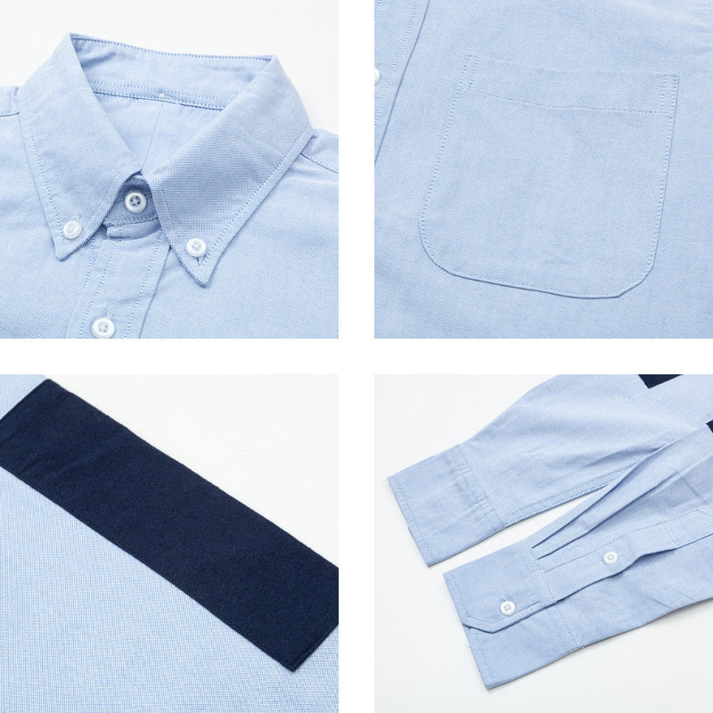 Men's Double Sleeve Patches Contrast Shirt | Thom Browne