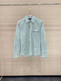 Ralph Lauren Men's Paint‑Splatter Stripe Long‑Sleeve Shirt
