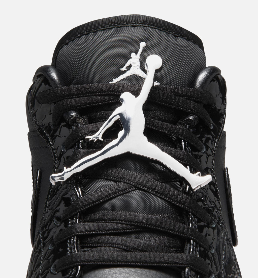Air Jordan 1 Low Patent Elephant Women's Shoes - Black/White/Silver