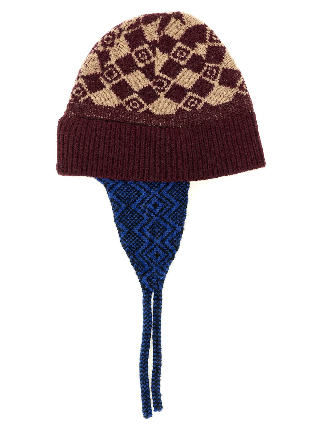 Dries Van Noten Bordeaux Wool Earflap Hat