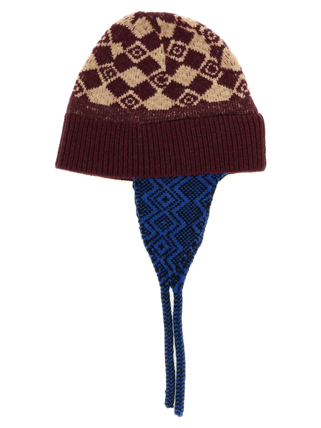 Dries Van Noten Bordeaux Wool Earflap Hat
