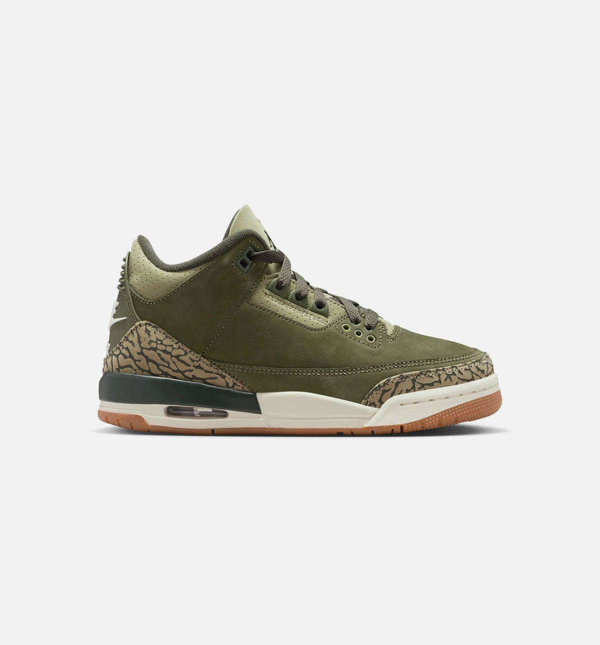 Air Jordan 3 Retro “Medium Olive” Grade School Lifestyle Shoes (GS)