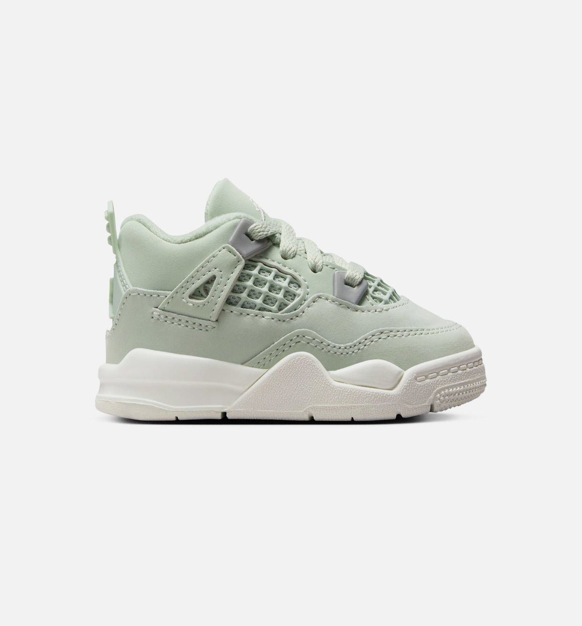 Air Jordan 4 Retro Abundance Infant/Toddler Shoes - Seafoam Sail Metallic Silver