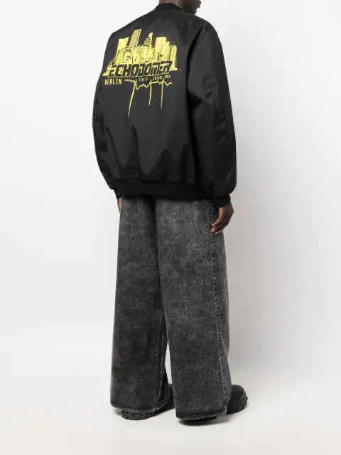 Raf Simons Echodomer-print bomber jacket
