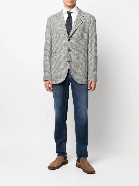 Brunello Cucinelli hounds-tooth-print blazer