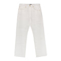 Off White Jacquard Straight Fit Jeans