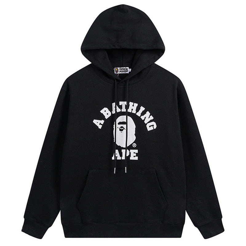 BAPE College Ape Head Hoodie - Black & Red