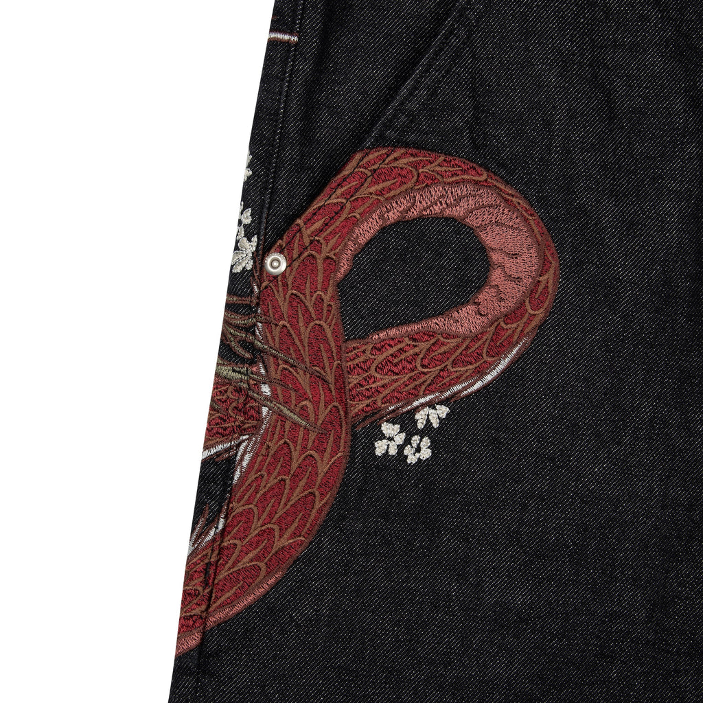 "yakuza" raw Denim black