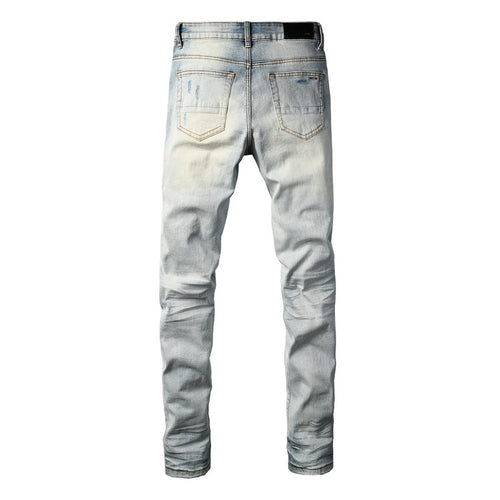 AMIRI Skinny Fit Jeans – Logo Patch Denim