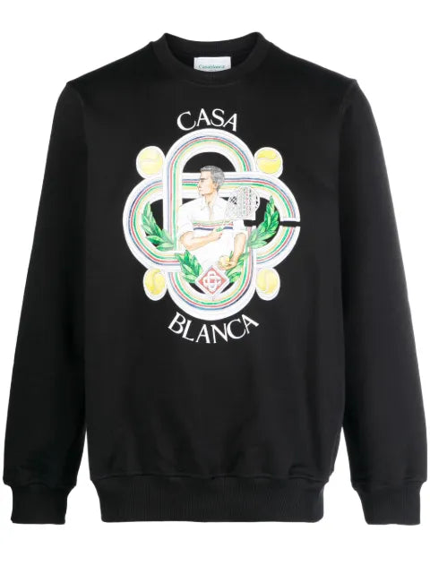 Casablanca Le Joueur cotton sweatshirt