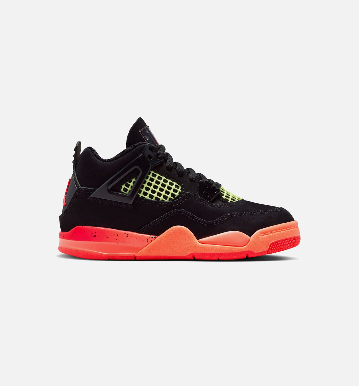 Air Jordan 4 Retro "Black Infrared 23" Little Kids' Shoe – Black/Infrared 23/Bright Mango