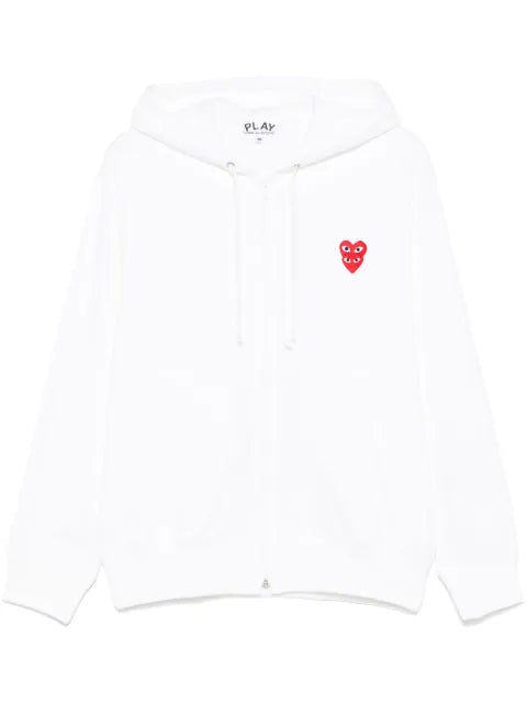 Comme Des Garçons Play Double Heart-patch hoodie