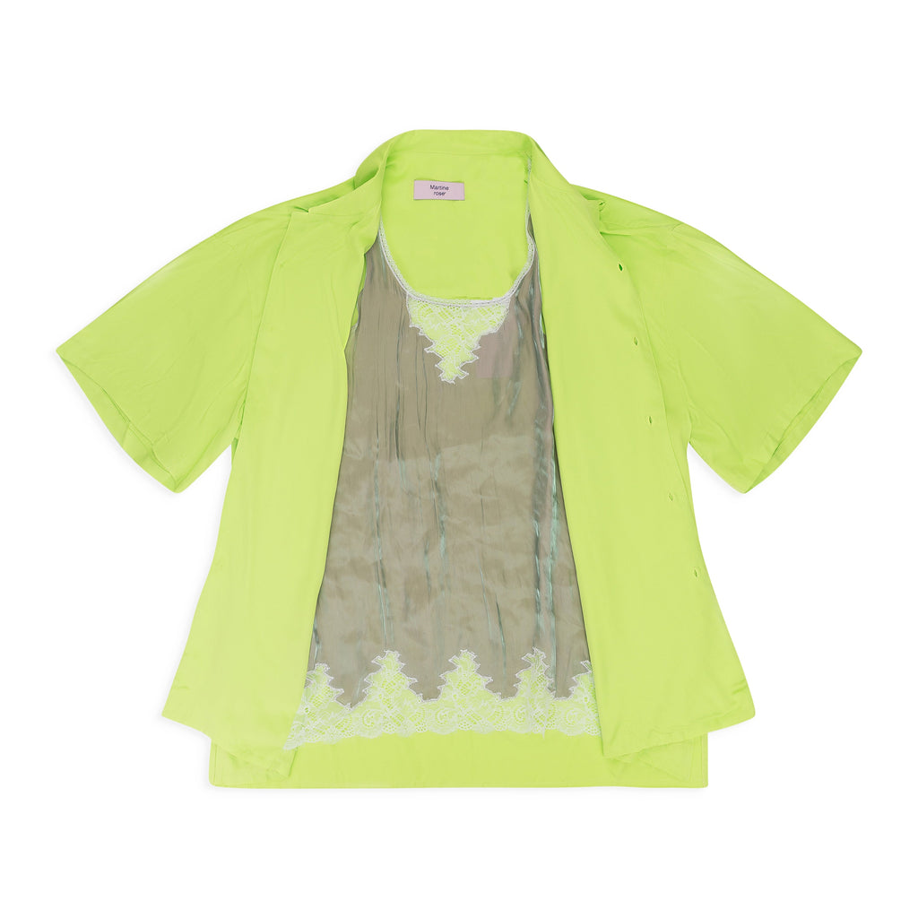 GREEN CAMISOLE BUTTON-DOWN SHIRT