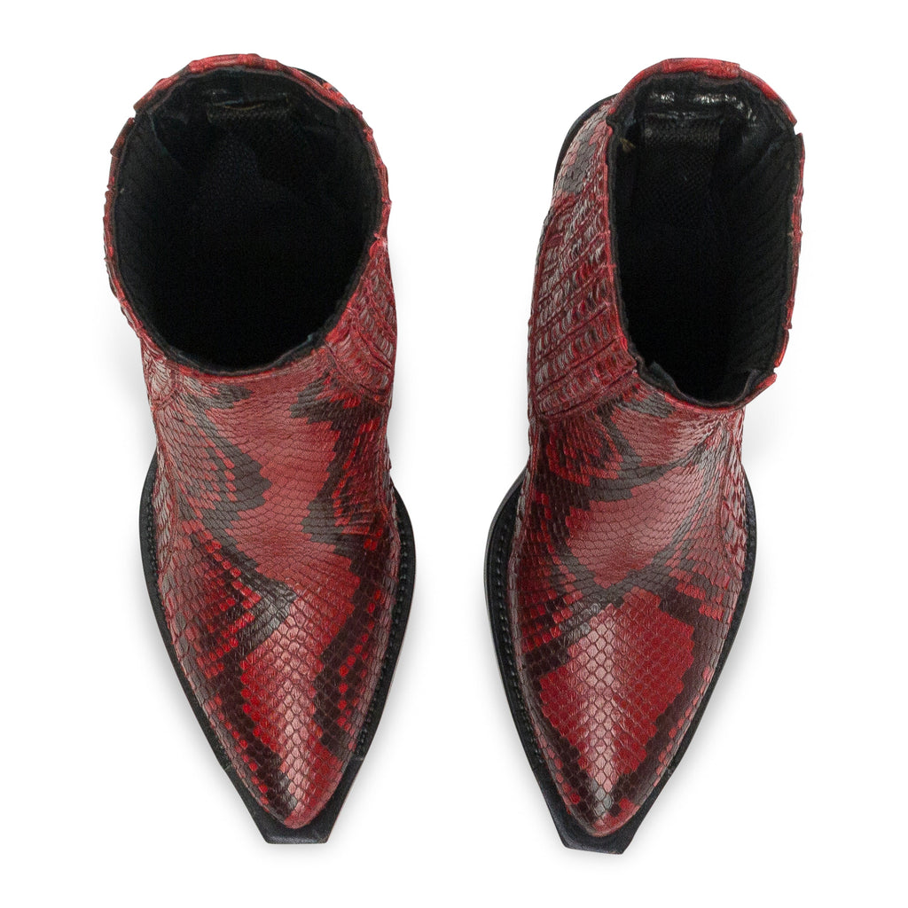 RED MARIA ANKLE BOOTS