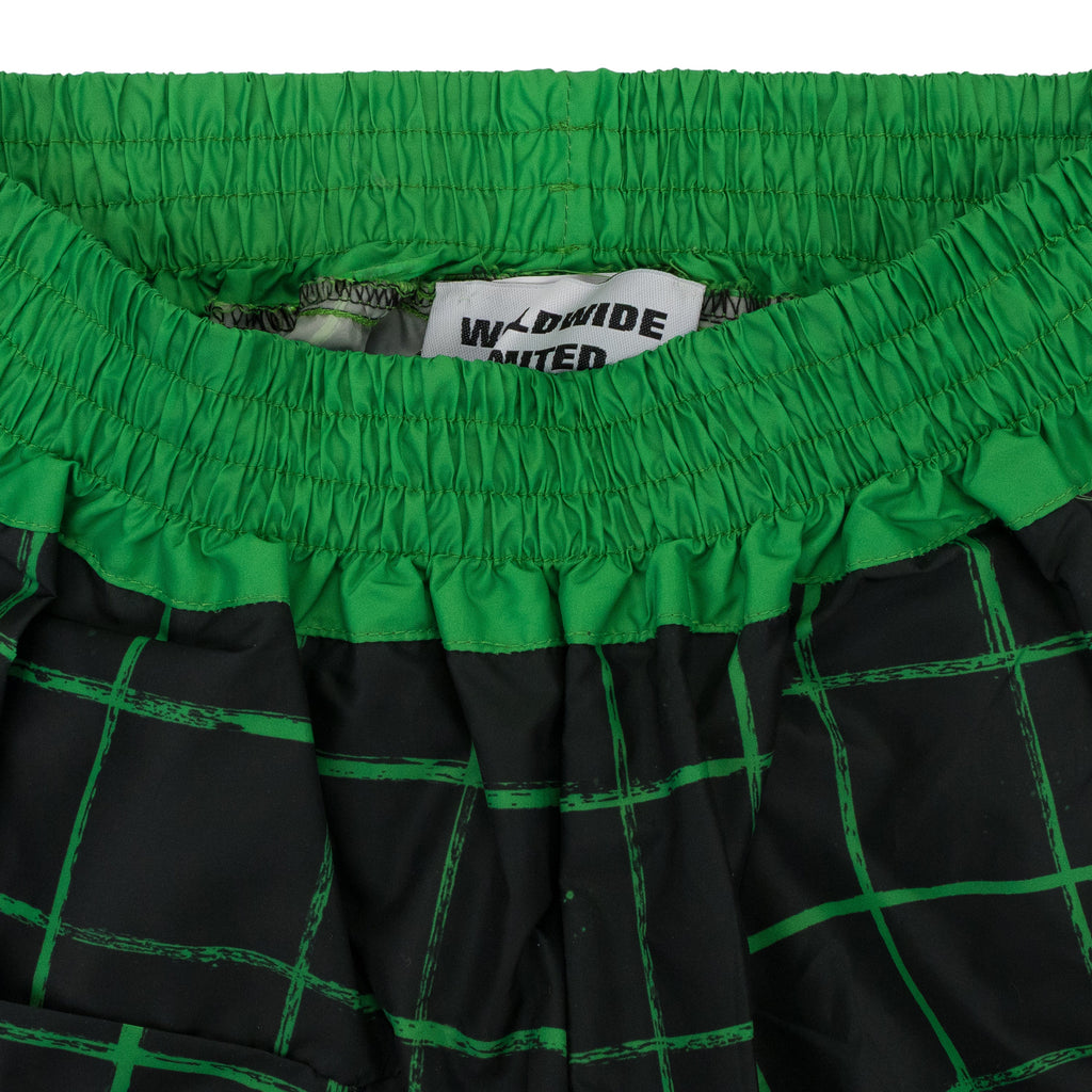 BLACK/GREEN SWISHIES DUO PATTERNED STRAIGHT PANTS