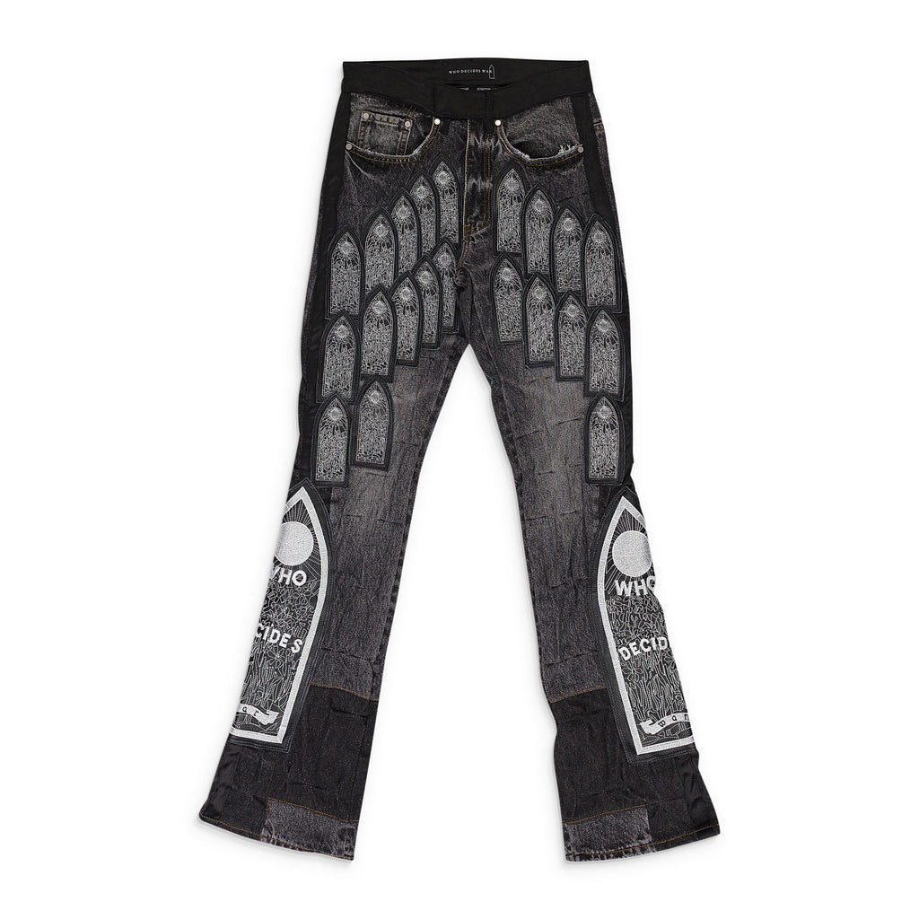 BLACK PATCHED ARCH PANTS