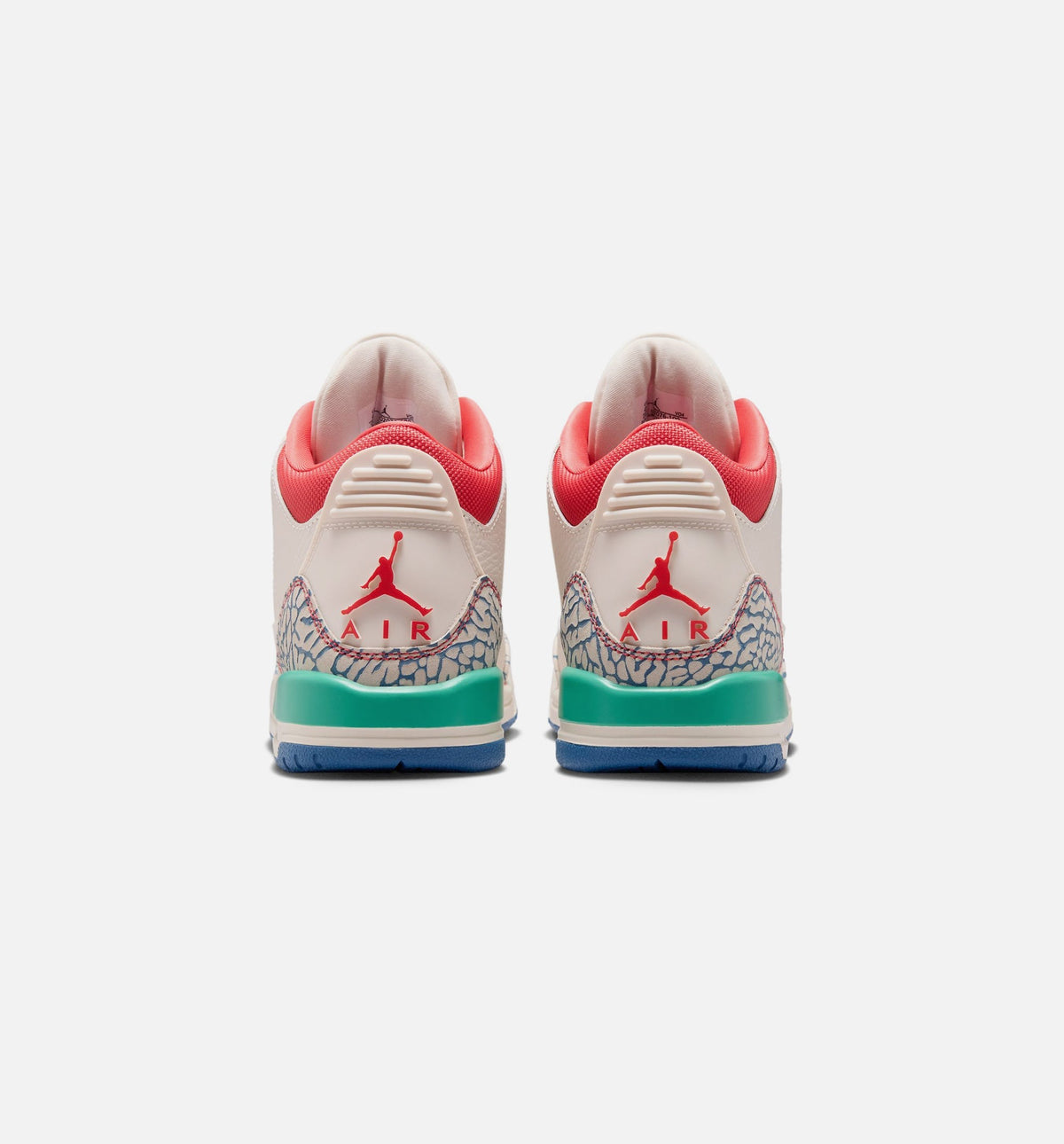Air Jordan 3 Retro Play Your Way | Grade School Lifestyle Shoe | Chalk/Crossover Red/True Blue/Kinetic Green