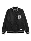Neighborhood logo-patch baseball jacket