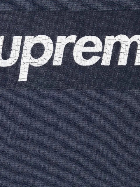Supreme washed box logo "SS 25 - Navy" sweatshirt