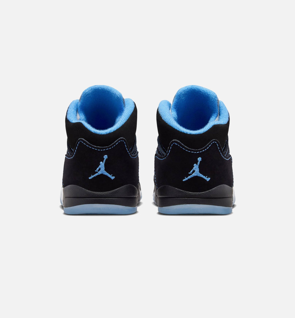 Air Jordan 5 Retro Black Carolina | Infant/Toddler Lifestyle Shoe | Black/University Blue/White