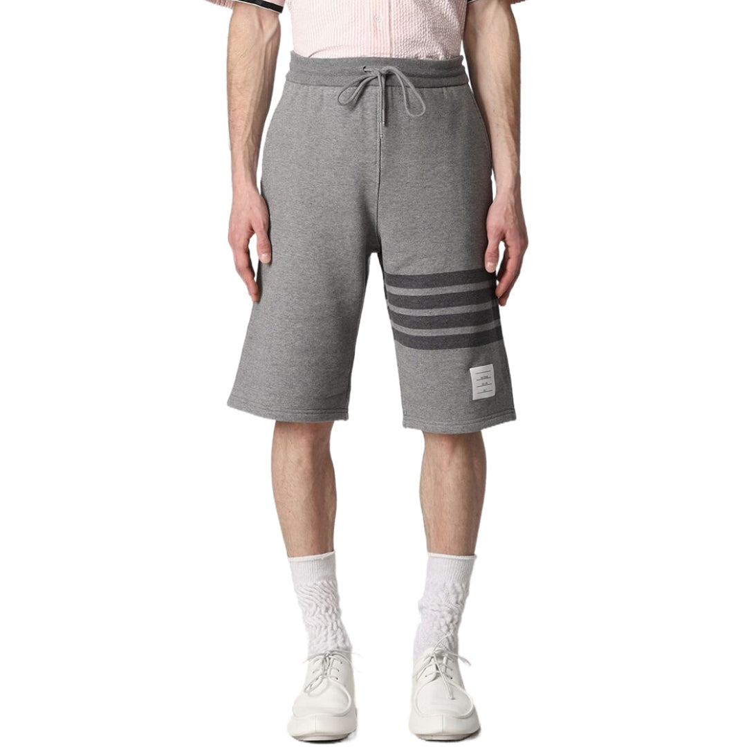 Thom Browne Style Four-Bar Sweatpants