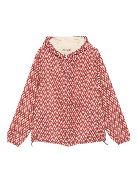 Valentino Garavani geometric-pattern hooded jacket