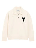 AMI Paris Ami De Coeur wool polo shirt