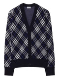 Burberry Check wool blend cardigan