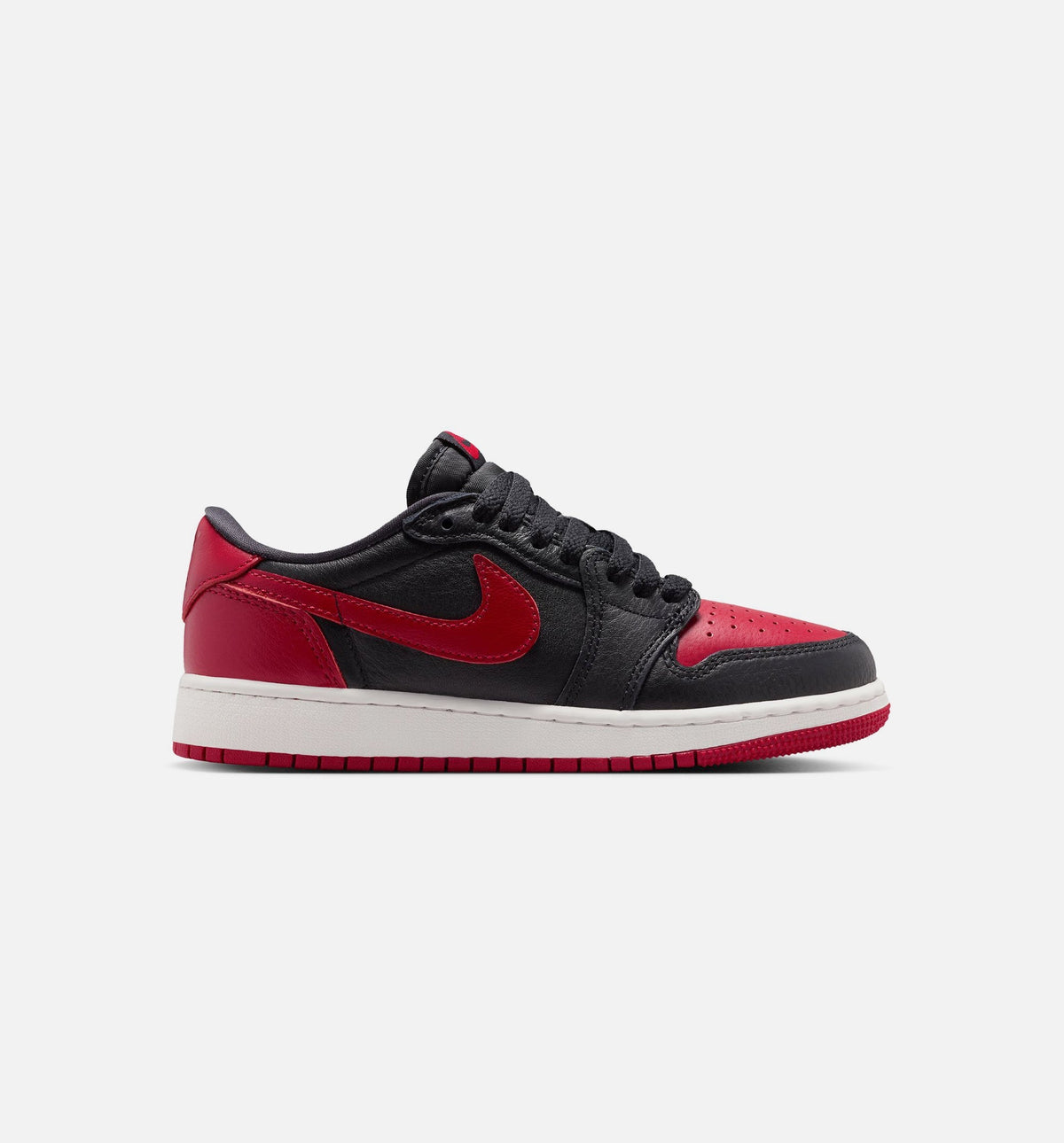 Air Jordan 1 Retro Low OG Banned Youth Sneakers - Black/Varsity Red/Summit White