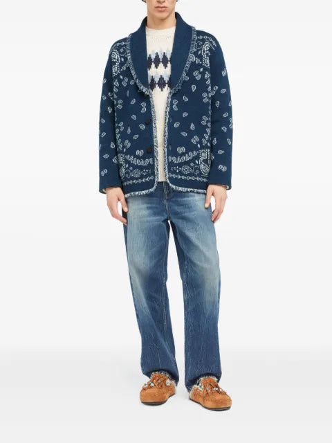 Alanui paisley jacquard cardigan