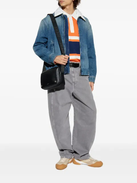 LOEWE contrast-collar denim jacket