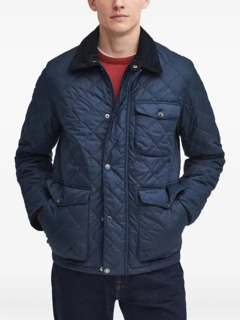 Barbour quilted jacket with corduroy collar