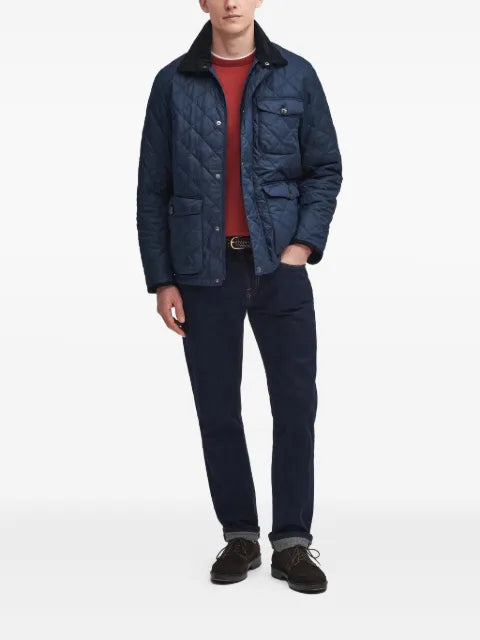 Barbour quilted jacket with corduroy collar