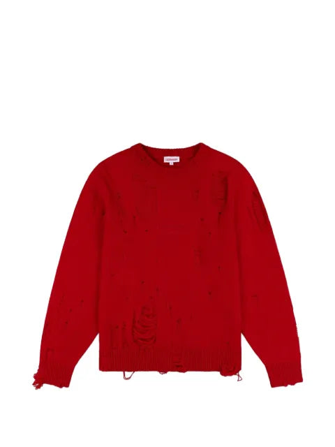 Charles Jeffrey Loverboy sweater with a distressed finish