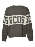 GCDS logo-print stripe sweatshirt