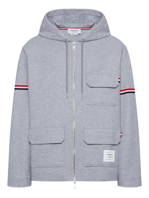 Thom Browne double face tech twill oversized parka with armbands