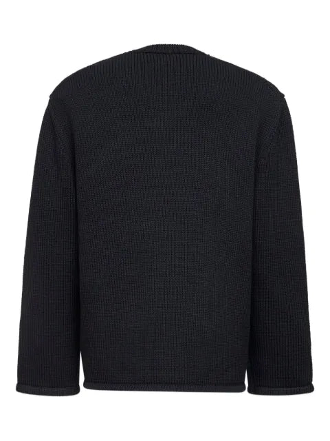 OAMC Peacemaker zip-shoulder waffle-knit sweater