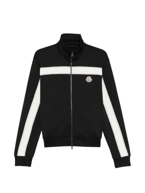Moncler topstitched turtleneck zip-up sweatshirt