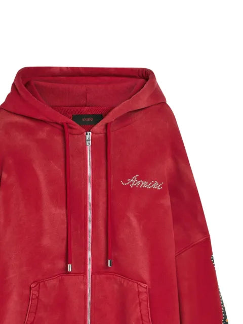 AMIRI bones studded oversized zip hoodie