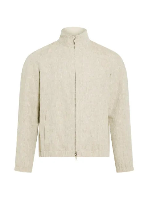 Yves Salomon zip-up linen jacket