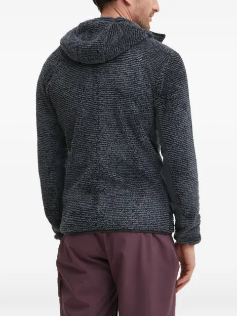 Salewa fleece-textured hooded jacket