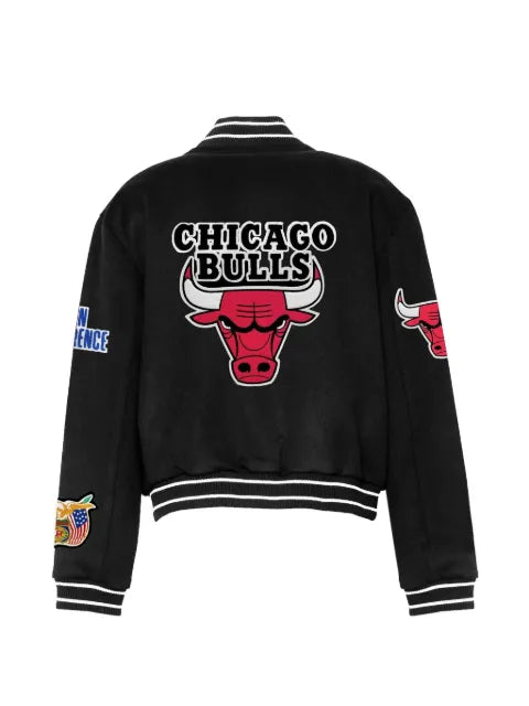 Jeff Hamilton chicago bulls-patch bomber jacket