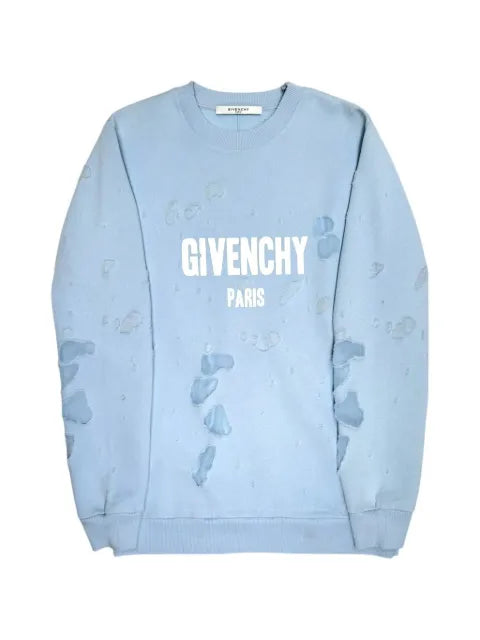 Givenchy distressed logo crew-neck sweatshirt