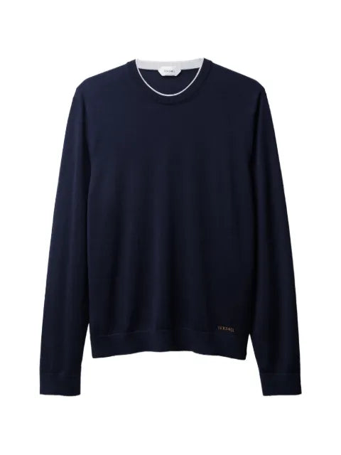 Versace embroidered wool knit crew-neck sweater