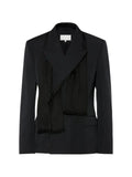 Maison Margiela scarf tailored wool jacket