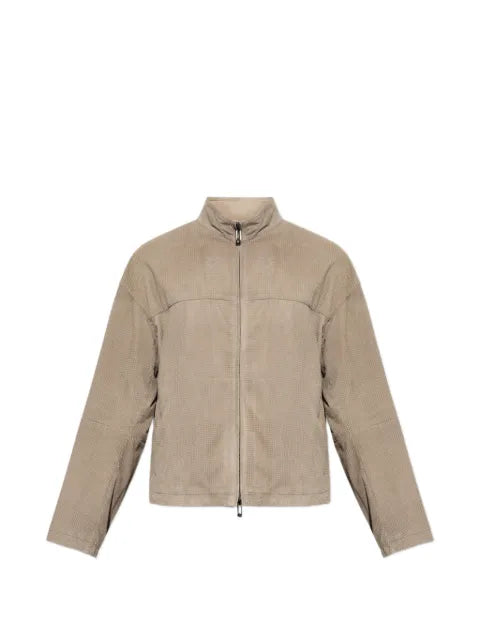 Emporio Armani perforated suede jacket