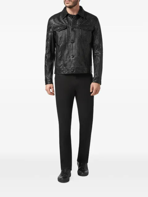 Billionaire jacket in python leather
