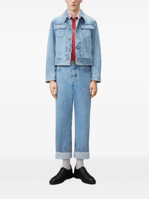 Thom Browne selvedge denim backstrap utility jacket