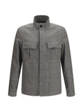 Zegna high-neck flap-pocket shirt jacket