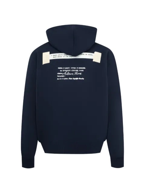 Givenchy couture seam hoodie in fleece with archives print